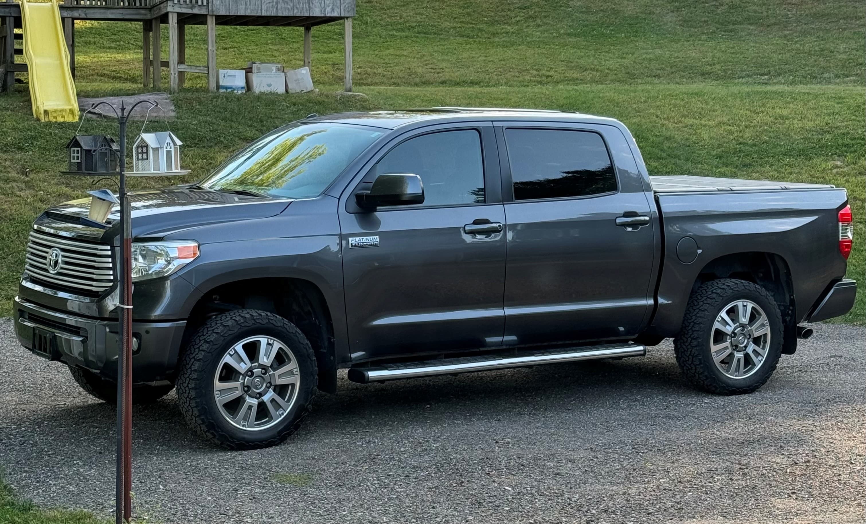Grey Toyota Tundra truck prepared for emergency situations